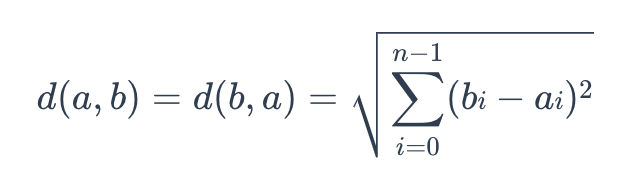 Euclidean distance formula